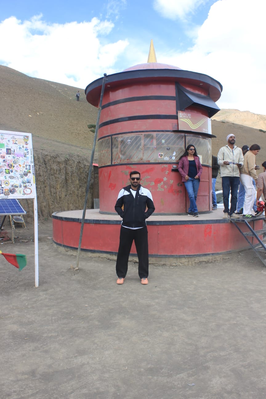 Rider at the Kunzum Devi temple, Kunzum Pass